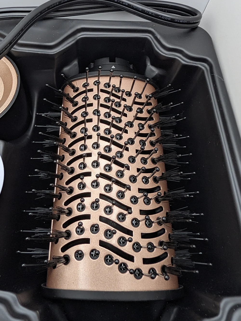 SKIMI Hot Air Hair Dryer Brush - Black & Rose Gold